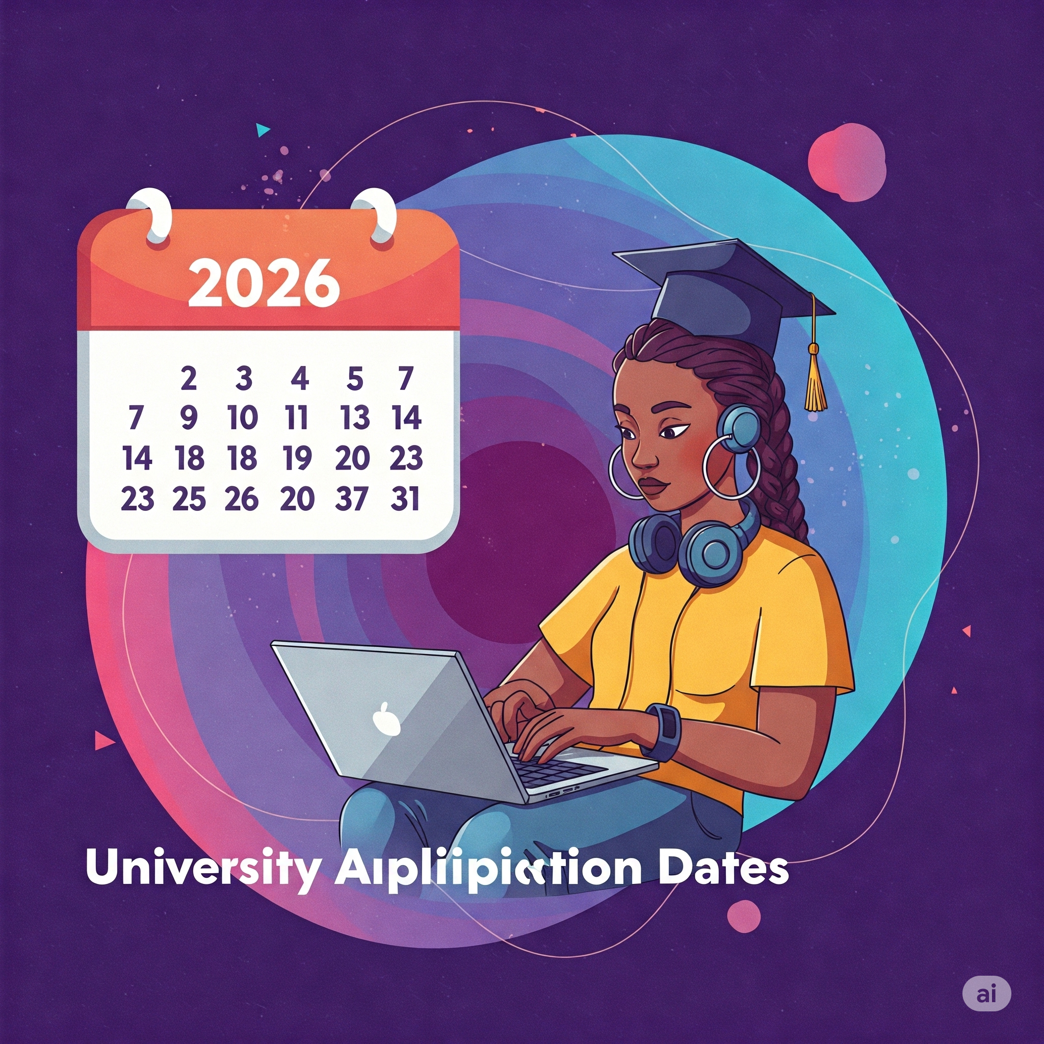 Calendar with marked dates and a ticking clock